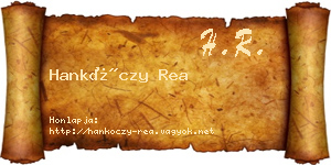 Hankóczy Rea névjegykártya